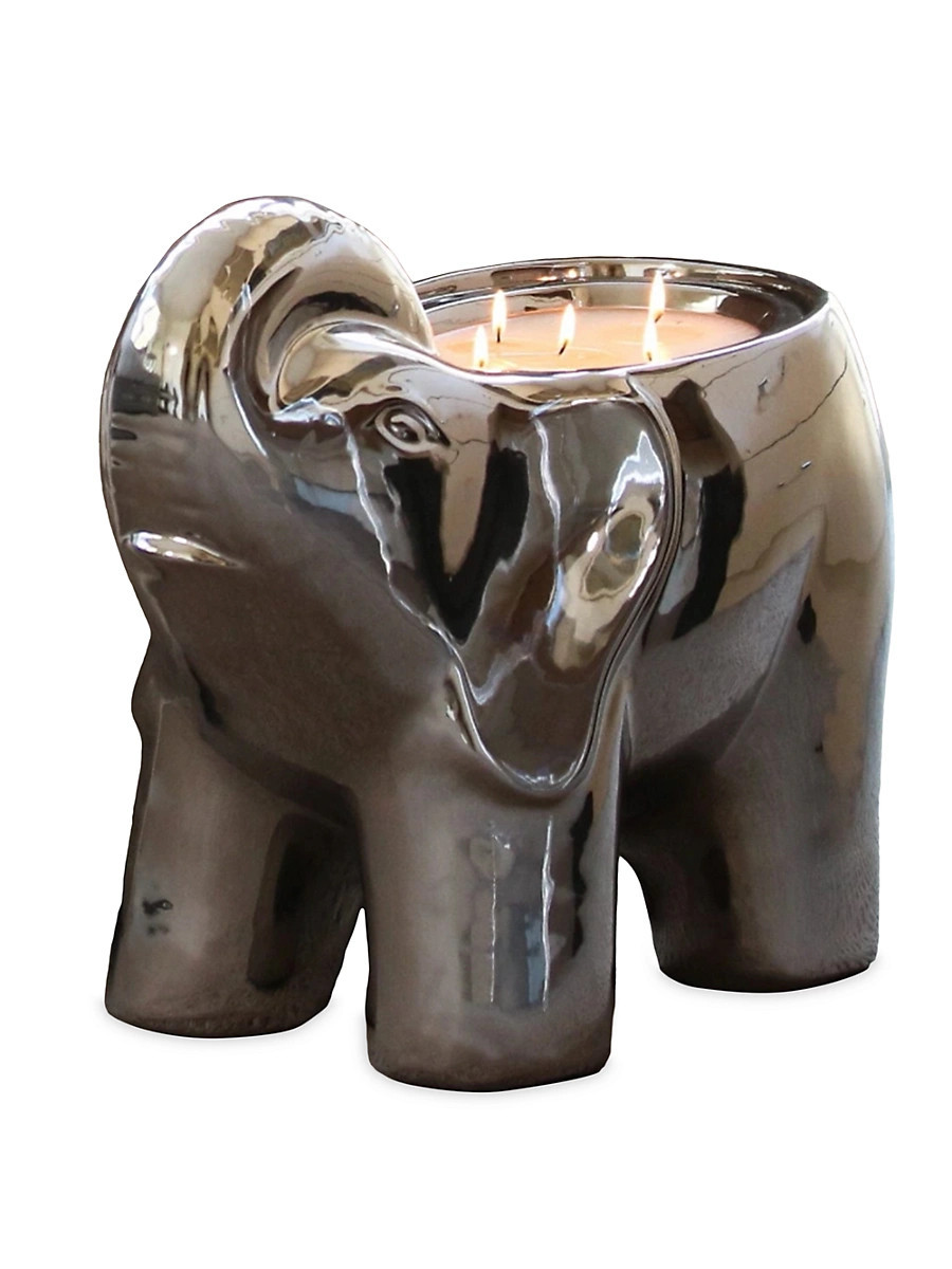 Silver Grand Elephant Candle - Silver - Size Gardenia | Saks Fifth Avenue