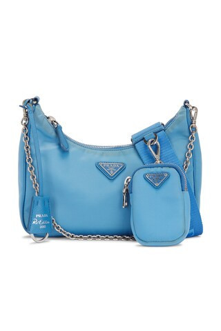 Prada Re-Edition 2005 Re-Nylon Shoulder Bag in Blue | FWRD 