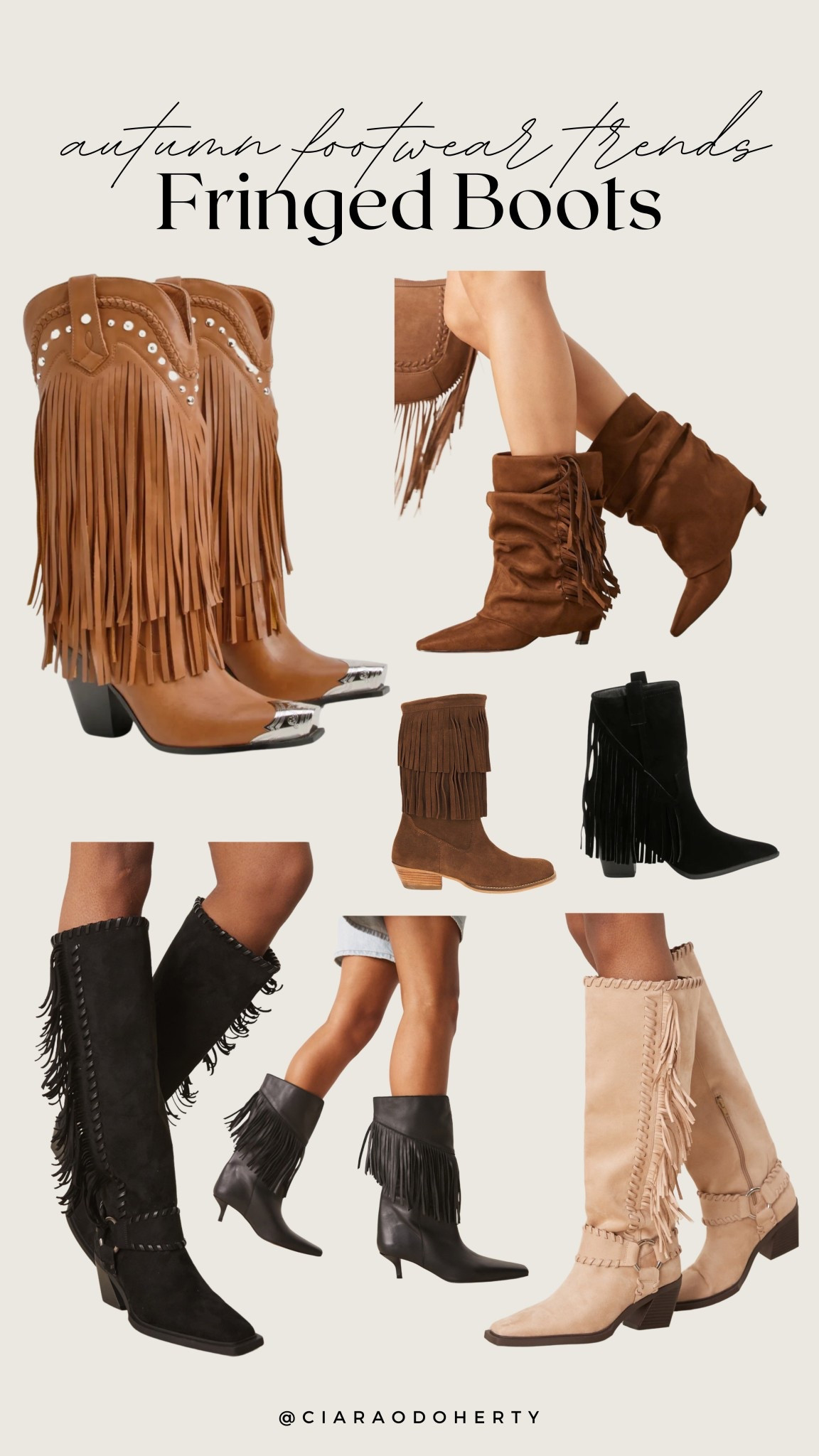 Autumn 25 trends: Fringed Boots

Fringed, leather, suede, ankle boots, knee high boots

#LTKautumn #LTKeurope #LTKshoes
