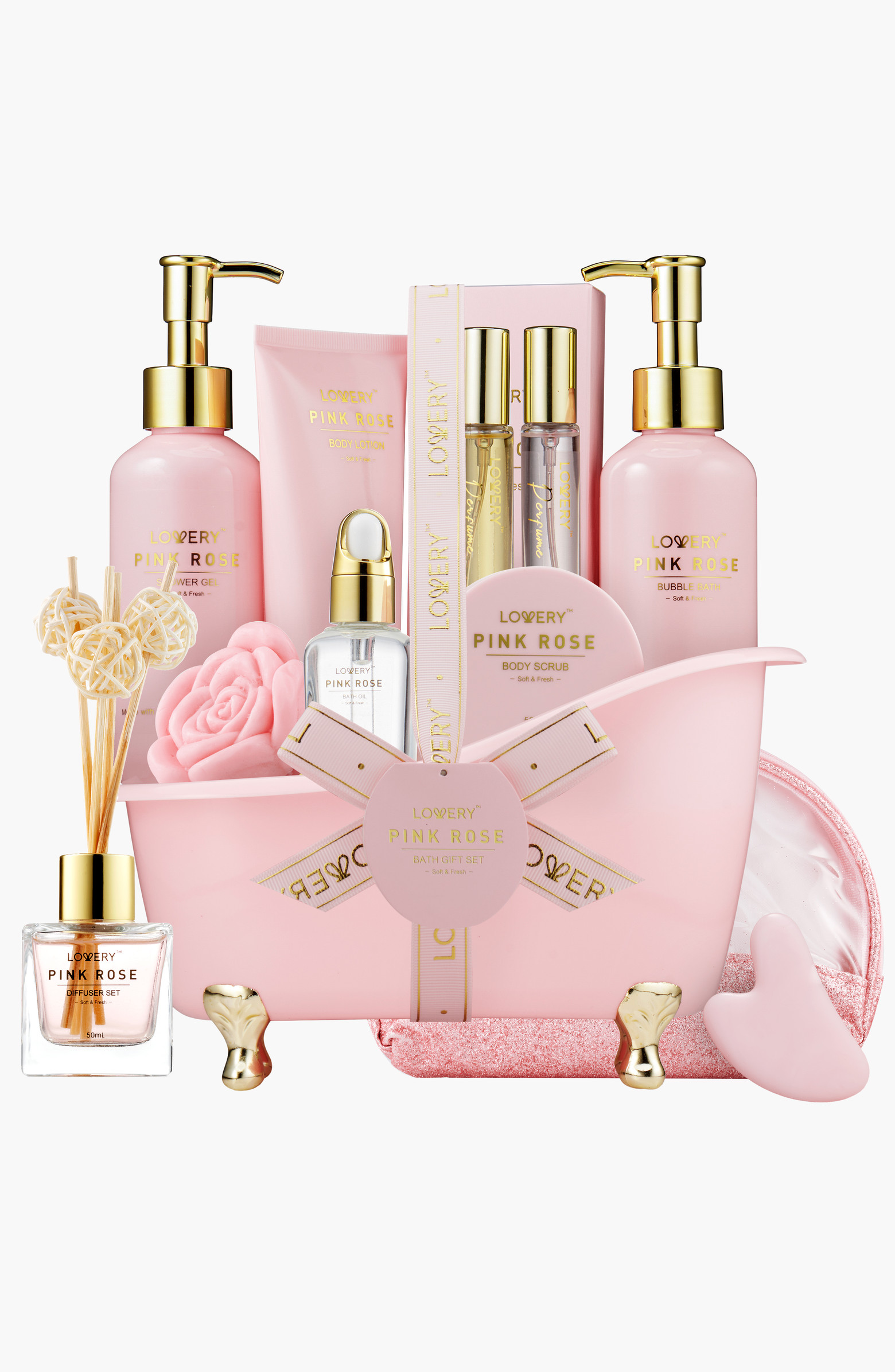 Luxury Spa Kit, 18Pc Relaxing Basket With Perfumes, Gua Sha And More | Nordstrom