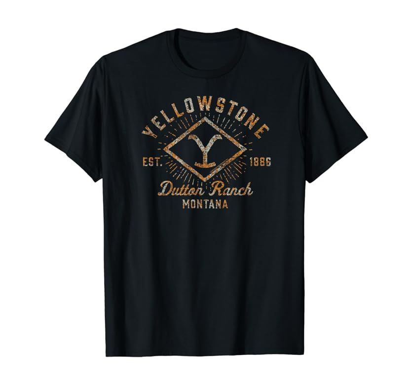 Yellowstone Sunburst Logo Dutton Ranch T-Shirt | Amazon (US)