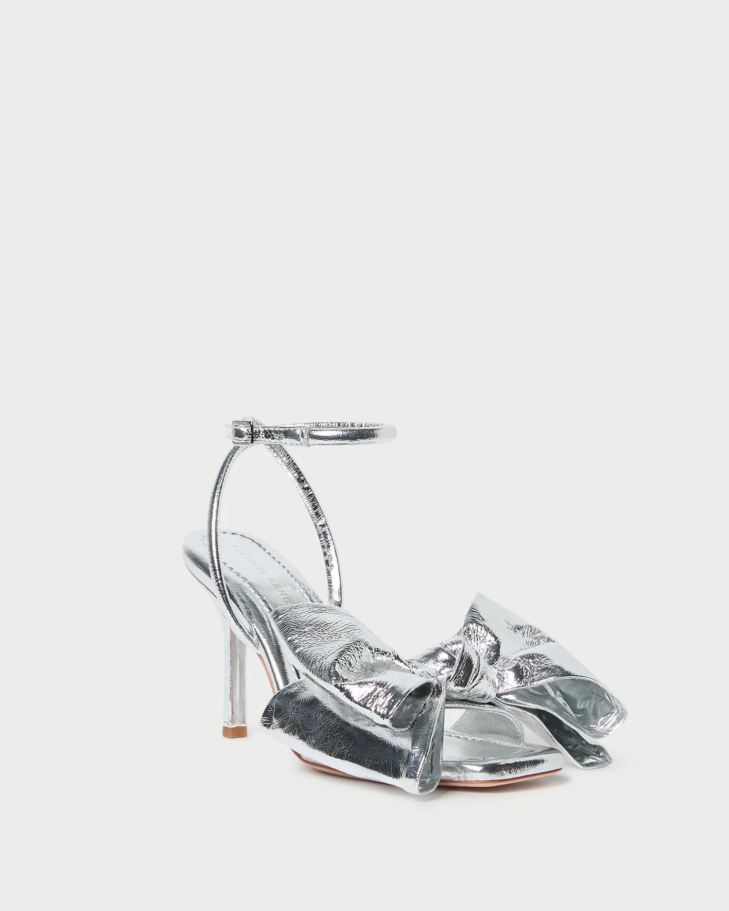 Marlena Silver Leather Bow Sandal | Loeffler Randall