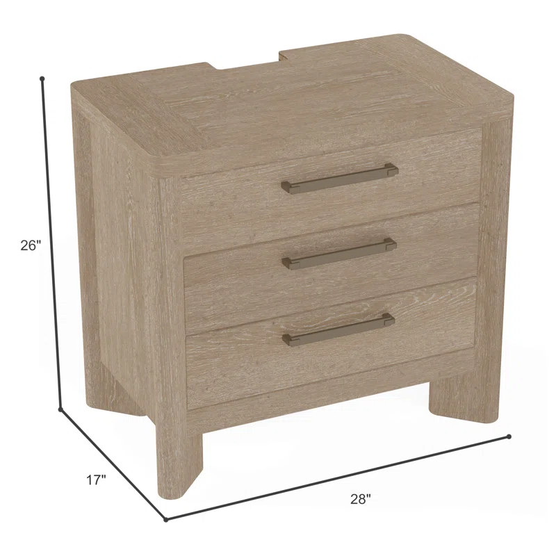 Karcen Sand Dune Nightstand with USB | Wayfair North America