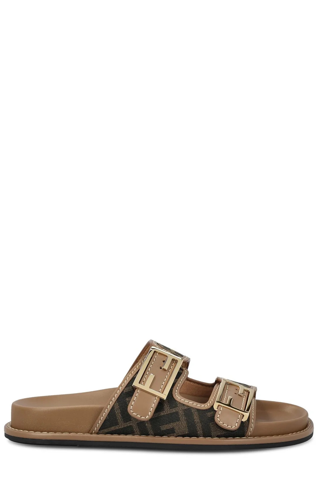 Fendi Logo Plaque Open-Toe Sandals | Cettire Global