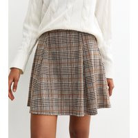 Women's Grey Checked Pleated Mini Skirt New Look | New Look (UK)
