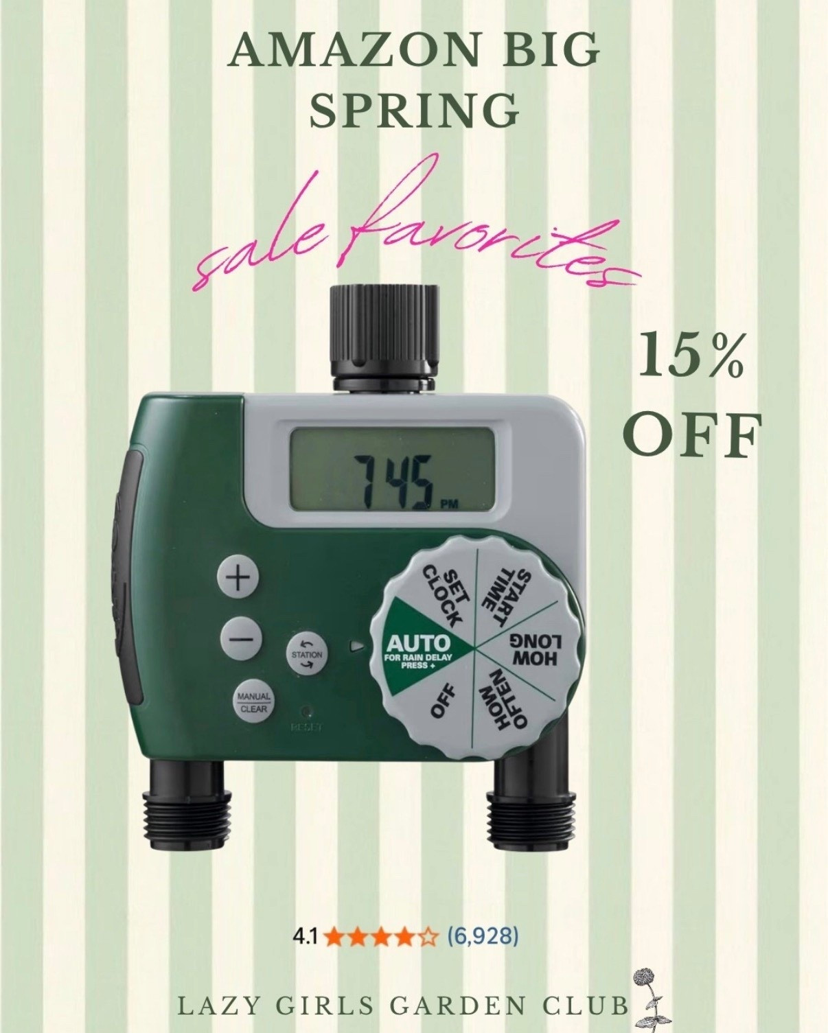 The hose timer I use in my own garden is on sale today!!🌸

#LTKHome #LTKSaleAlert #LTKSeasonal
