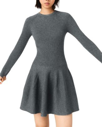 Ribbed Mini Skater Dress | Bloomingdale's (US)