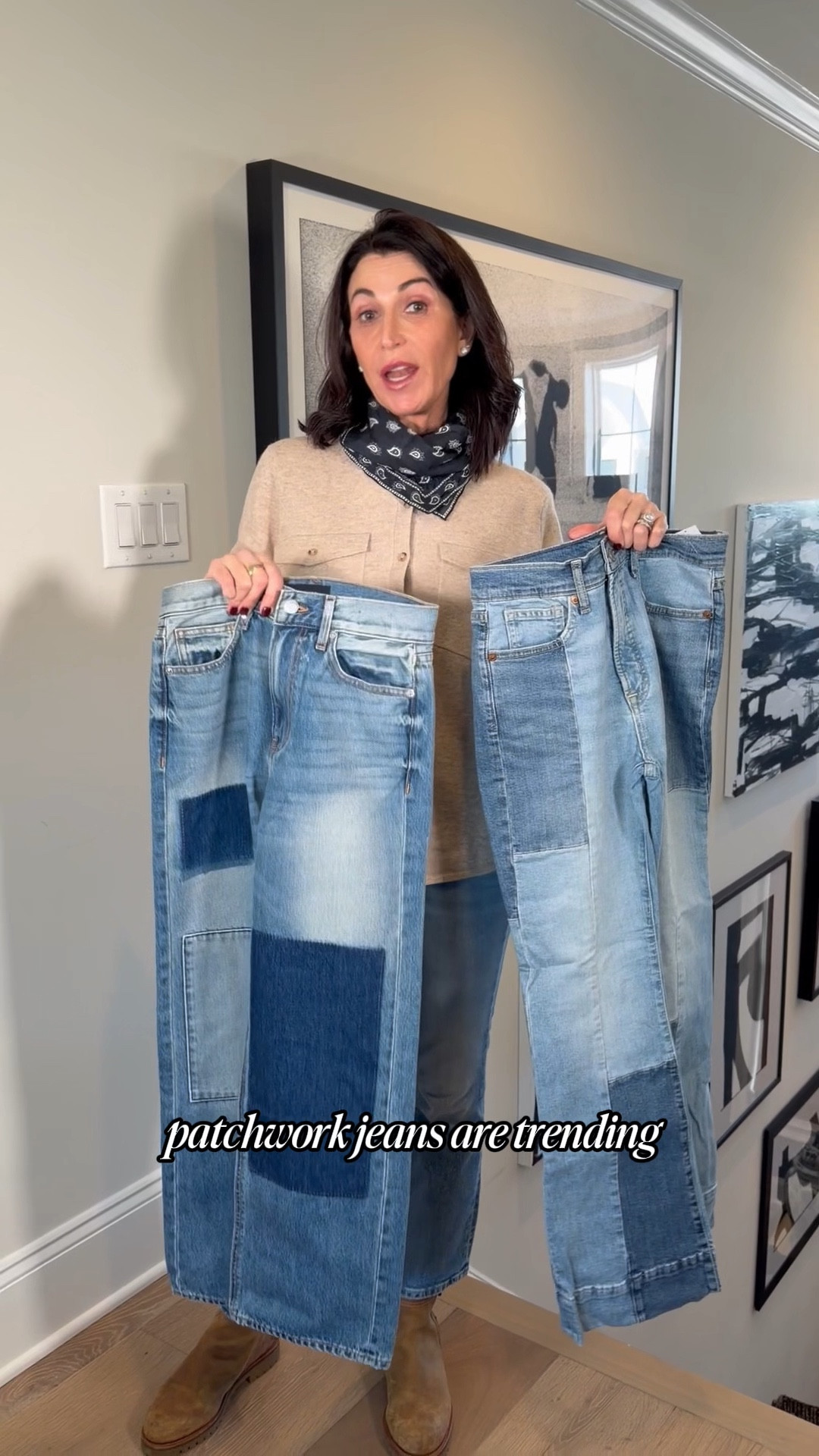 Same jeans, different price points  Which one do you think is more expensive? Guess below ⬇️  #PatchworkDenim #GuessThePrice #BoutiqueStyle   Shop similar looks on my LTK — link in bio. ##WomenOwnedBusinessNJ ##FashionStylist ##WardrobeStylist ##StyledInNJ ##NJEntrepreneurWomen ##SummitNJWomen    
