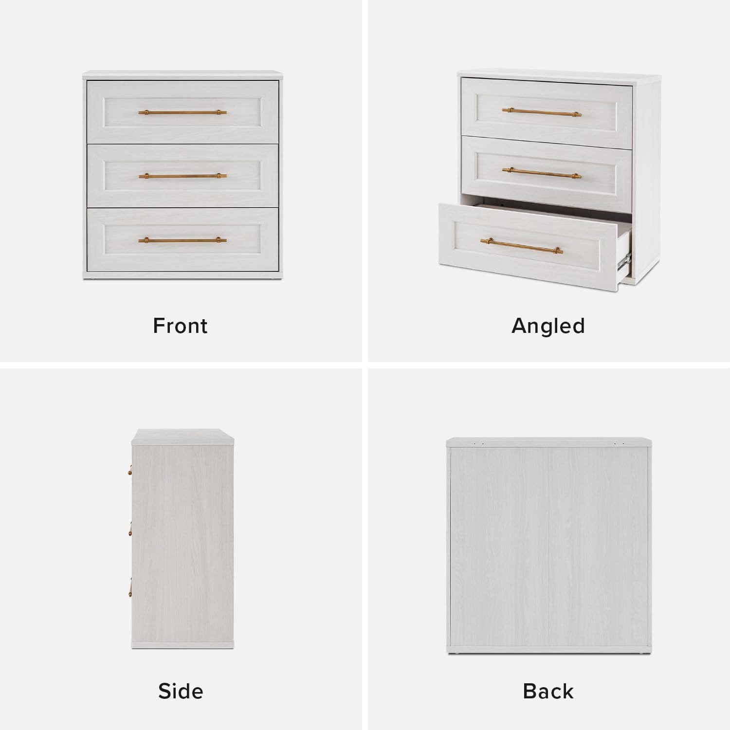 mopio Blake 3 Drawer Dresser for Bedroom, Chest of Drawers, Wood Dresser Organizer, Modern Farmho... | Amazon (US)