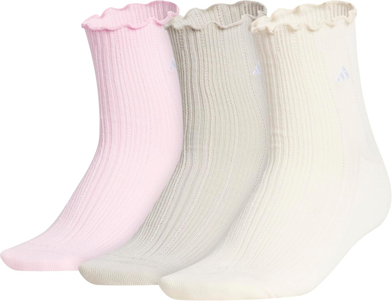 adidas Ruffle Quarter Ankle Socks 3-Pairs | Amazon (US)