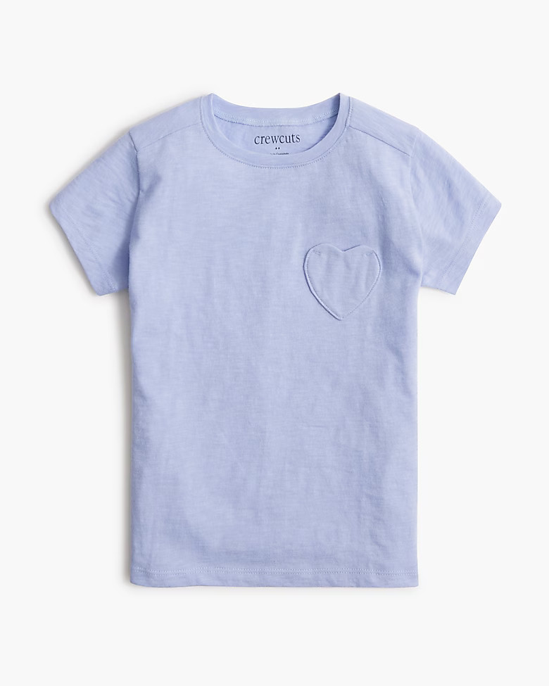 Girls' heart-pocket tee | J.Crew Factory