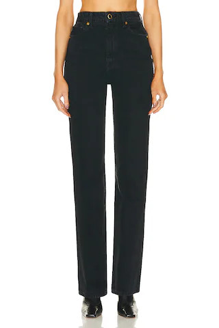 KHAITE Danielle Straight Leg in Black | FWRD 