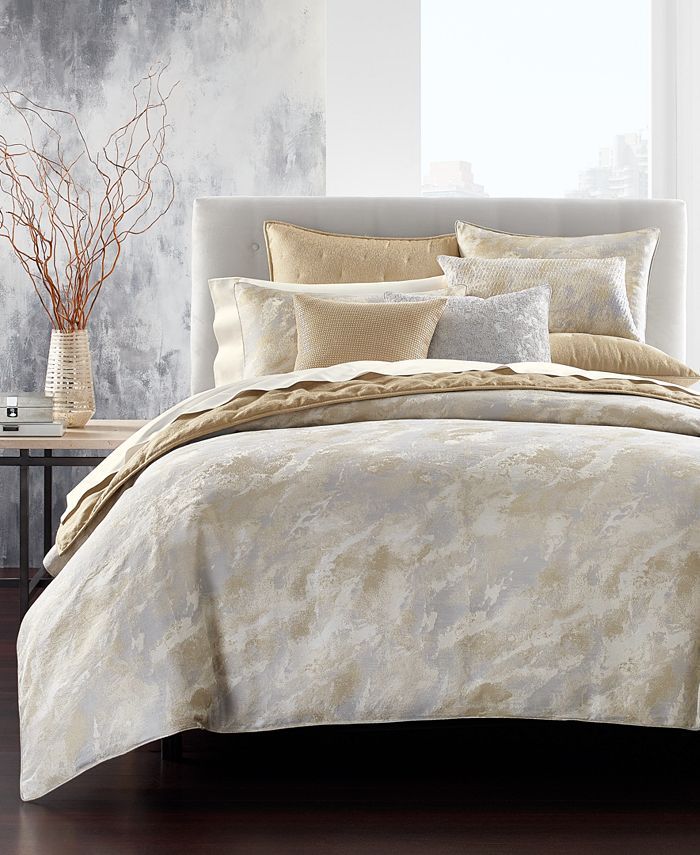 Hotel Collection Metallic Stone Comforter, Full/Queen, Created for Macy's & Reviews - Comforters ... | Macys (US)