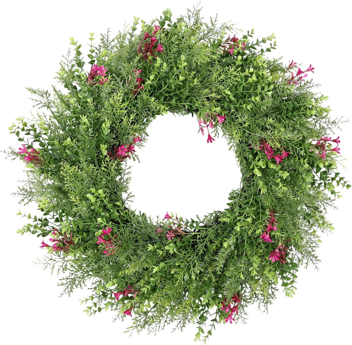 22 Inch Spring Wreaths for Front Door Wreath Summer Outdoor Green Door Wreath for All Seasons Por... | Amazon (US)