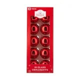 Red Glass Christmas Ornaments, 10 Count, by Holiday Time - Walmart.com | Walmart (US)