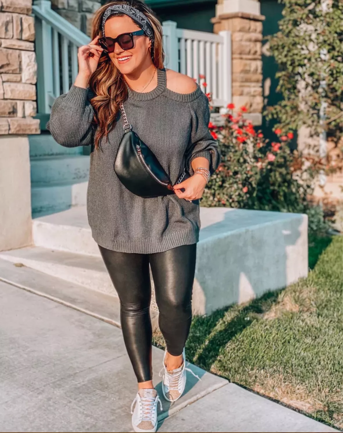 Faux Leather Shaping Legging with … curated on LTK  Curvy casual outfits, Plus  size legging outfits, Nashville outfits