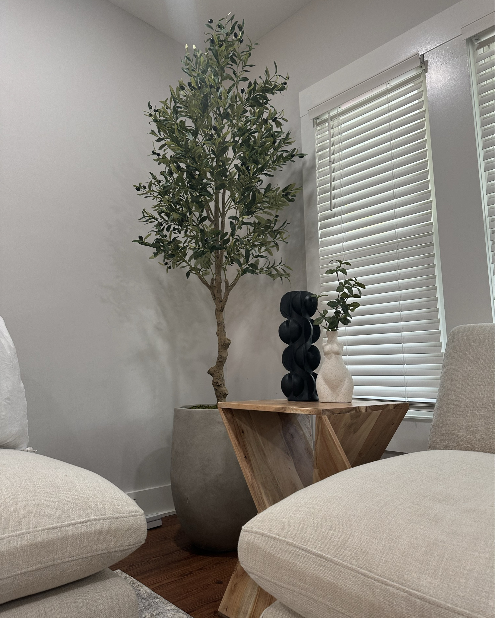 Get the expensive look for less. elevate your tree by adding a tall planter stuffed with the packaging box to add height and top with moss. Amazon prices, crate and barrel look 

#LTKHome #LTKFindsUnder100 #LTKStyleTip