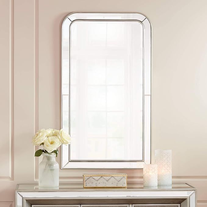 Possini Euro Design Finnley Rectangular Arch Top Vanity Decorative Wall Mirror Modern Champagne M... | Amazon (US)