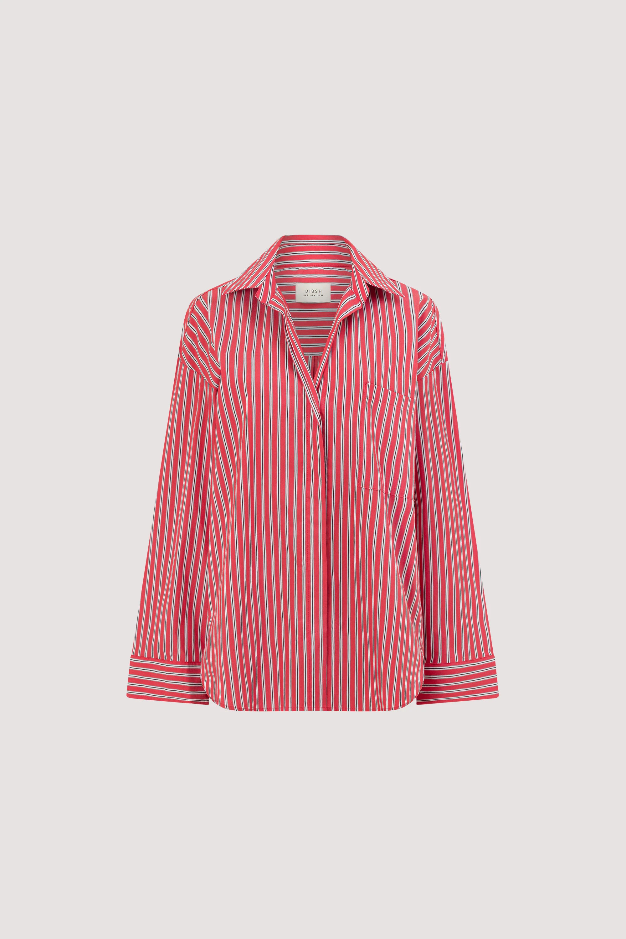 MISHA RED STRIPE SHIRT | DISSH