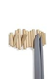 Umbra Picket 5 Hooks, Wall-Mounted Rail, Doubles as Art, Beveled Pine Wood Dowels, Natural Finish | Amazon (US)