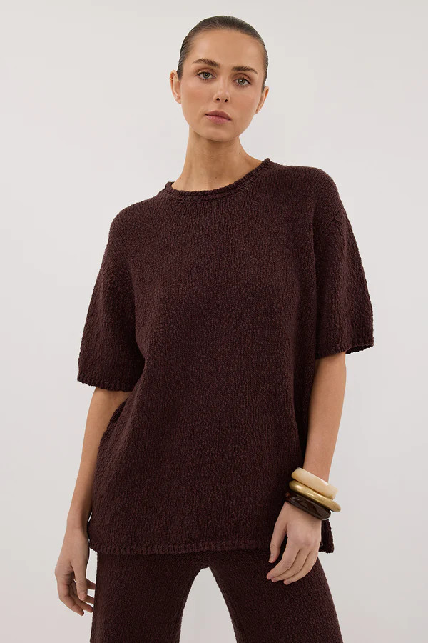 SUE CHOC OVERSIZED KNIT TEE | DISSH