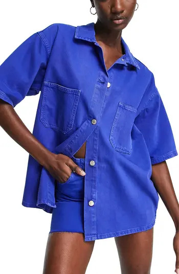 Topshop Oversized Denim Shacket | Nordstrom | Nordstrom