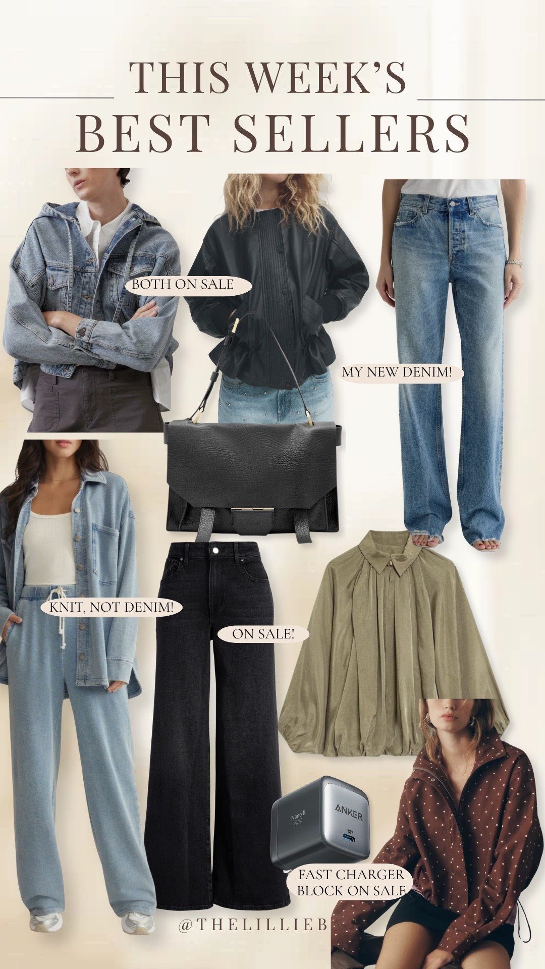This Week’s Best Sellers ✨

These were your most-loved finds this week and I can definitely see why! 🤎 The denim knit set (not actual denim!), my new favorite jeans, the on-sale black denim, and that gorgeous bomber jacket were all at the top of the list. Plus, don’t sleep on the fast charger—it’s one of my everyday essentials!

Everything is linked for you! 🫶

best sellers, most clicked, fall fashion, neutral style, bomber jacket, denim jacket, knit set, wide leg jeans, black jeans, everyday handbag, transitional outfits, wardrobe staples, phone charger, casual chic

#LTKootd #LTKSeasonal #LTKSaleAlert