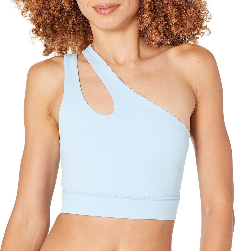 The Drop Women's Kelsey One-Shoulder Stretch Cutout Sports Bra | Amazon (US)