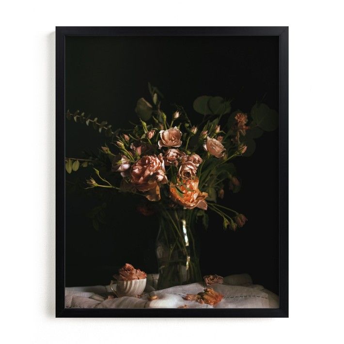 Moody Floral Still Life Limited Edition Kitchen Art by Minted | Williams-Sonoma
