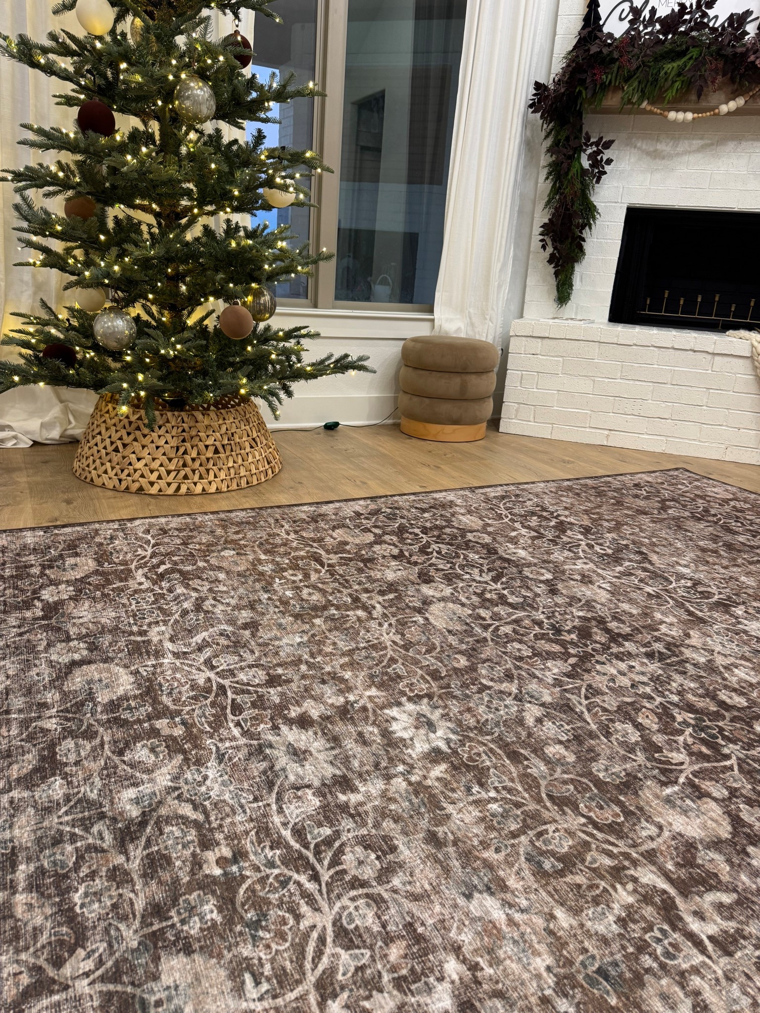 The perfect kid friendly/ pet friendly stylish rug! 

Beautifully Designed Washable Area rug with a stunning vintage-inspired design; it can work with any rug pad for added stability and cushion as a living room rug, bedroom rug, or more.  Or stick with rug grippers for easy to clean area with any vacuum!! 

#rug #washablerug #livingroomdesign #livingroom 

#LTKHome #LTKPets #LTKHoliday