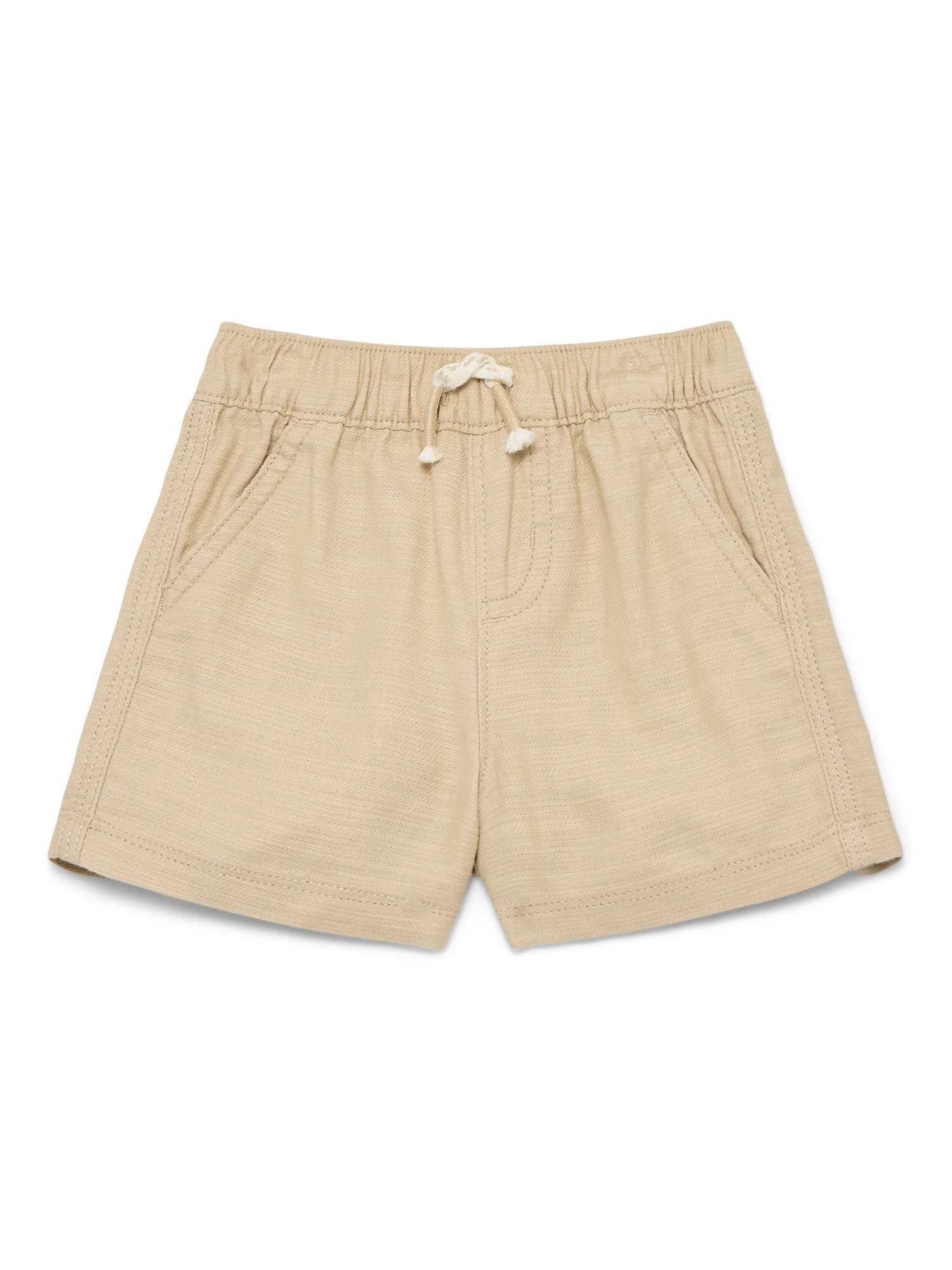 Wonder Nation Baby Boys Cotton Twill Drawstring Shorts, Sizes 0M-24M | Walmart (US)