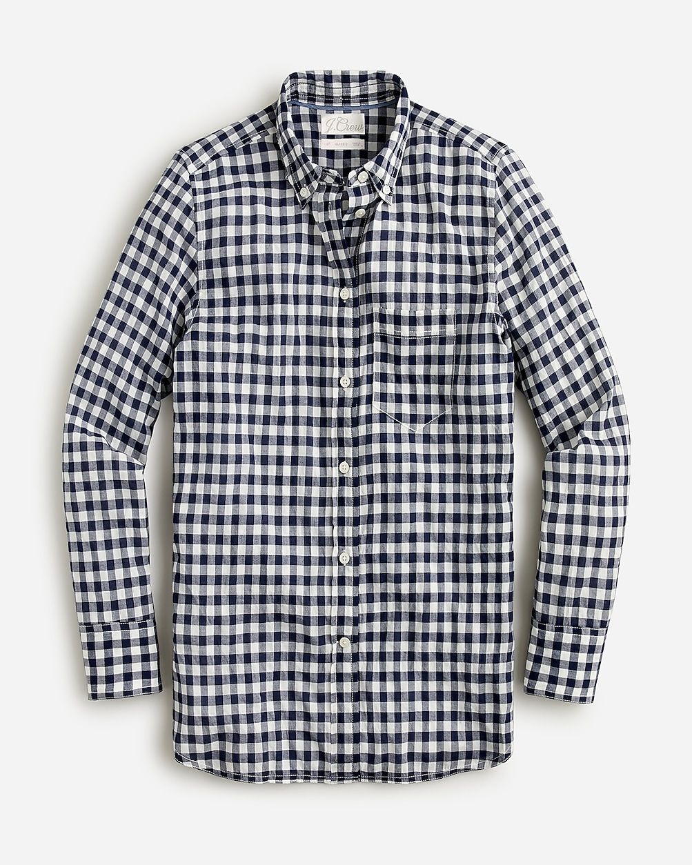 Tall classic-fit shirt in crinkle gingham | J.Crew US