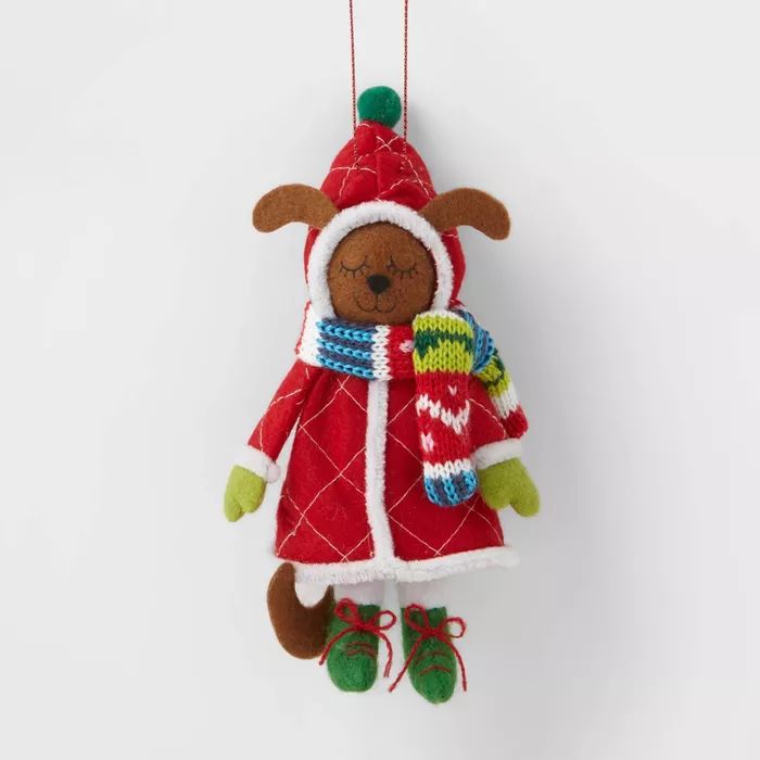Dog with Red Coat and Green Shoes Christmas Tree Ornament - Wondershop™ | Target
