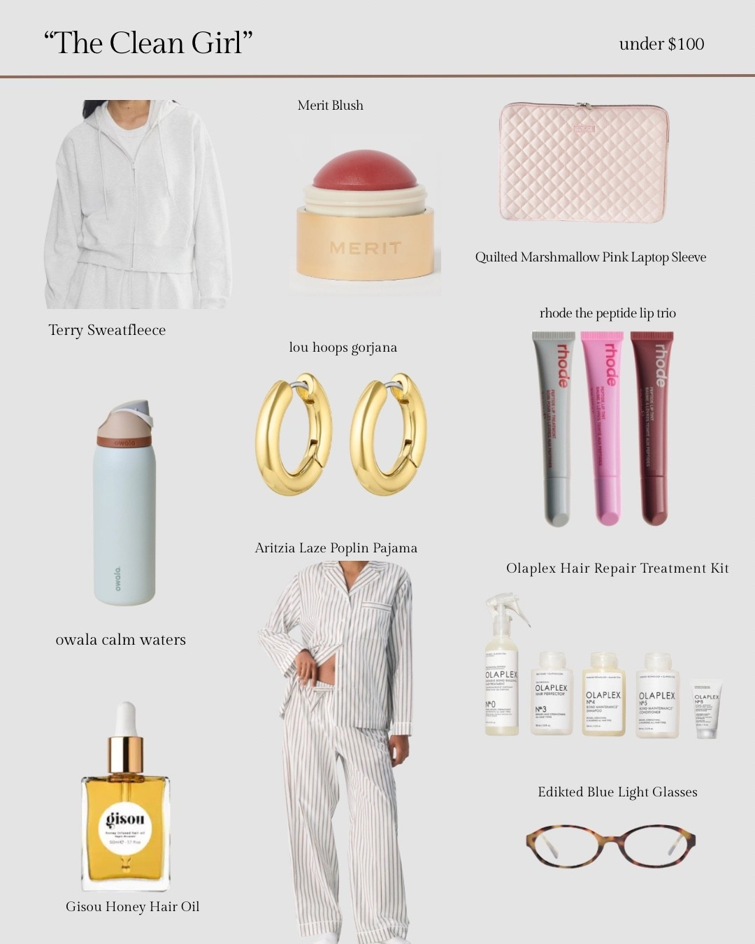 christmas gift list ideas for the girl in your life that embodies that "clean girl" aesthetic! all under $100  

#LTKGiftGuide #LTKCyberWeek #LTKHoliday
