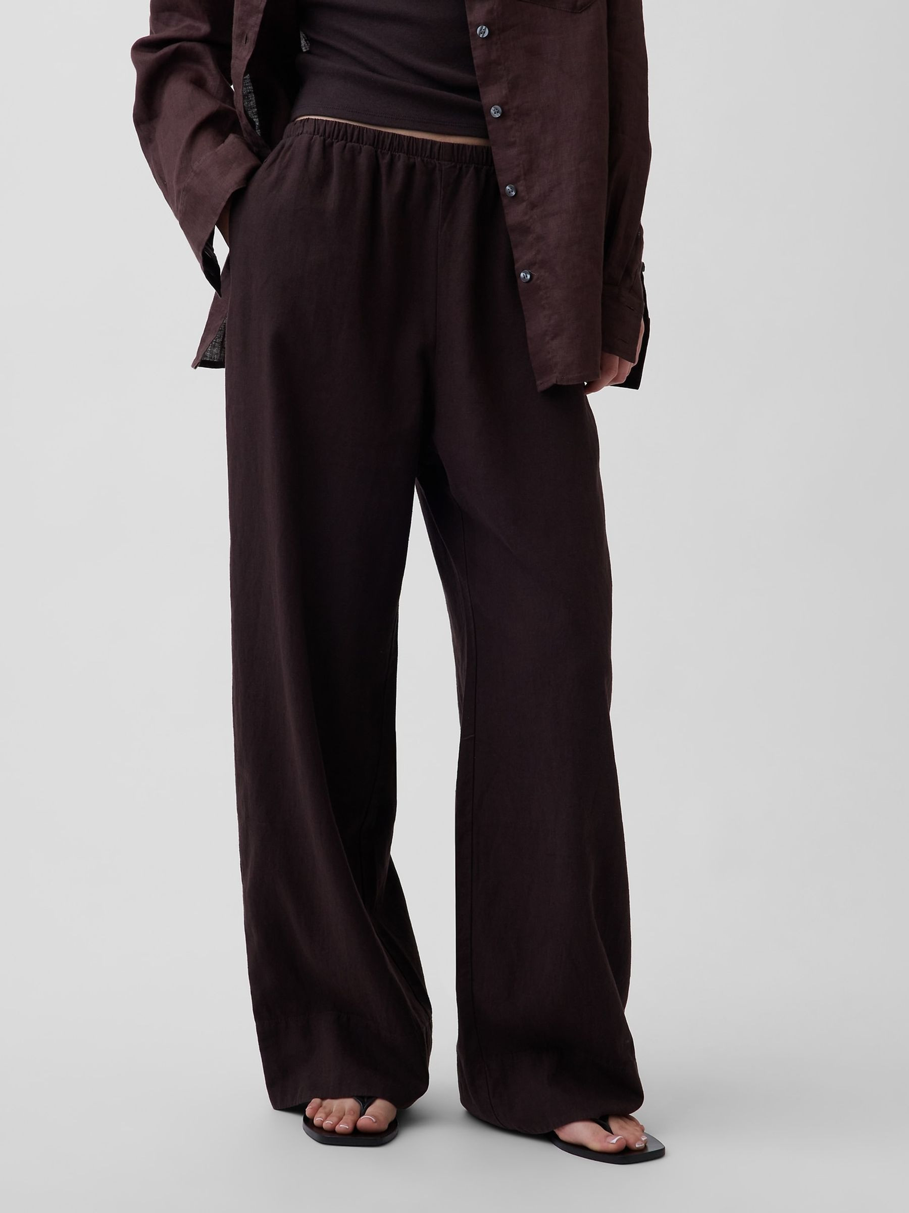 Brown Easy Wide-Leg Trousers | Gap | GAP UK