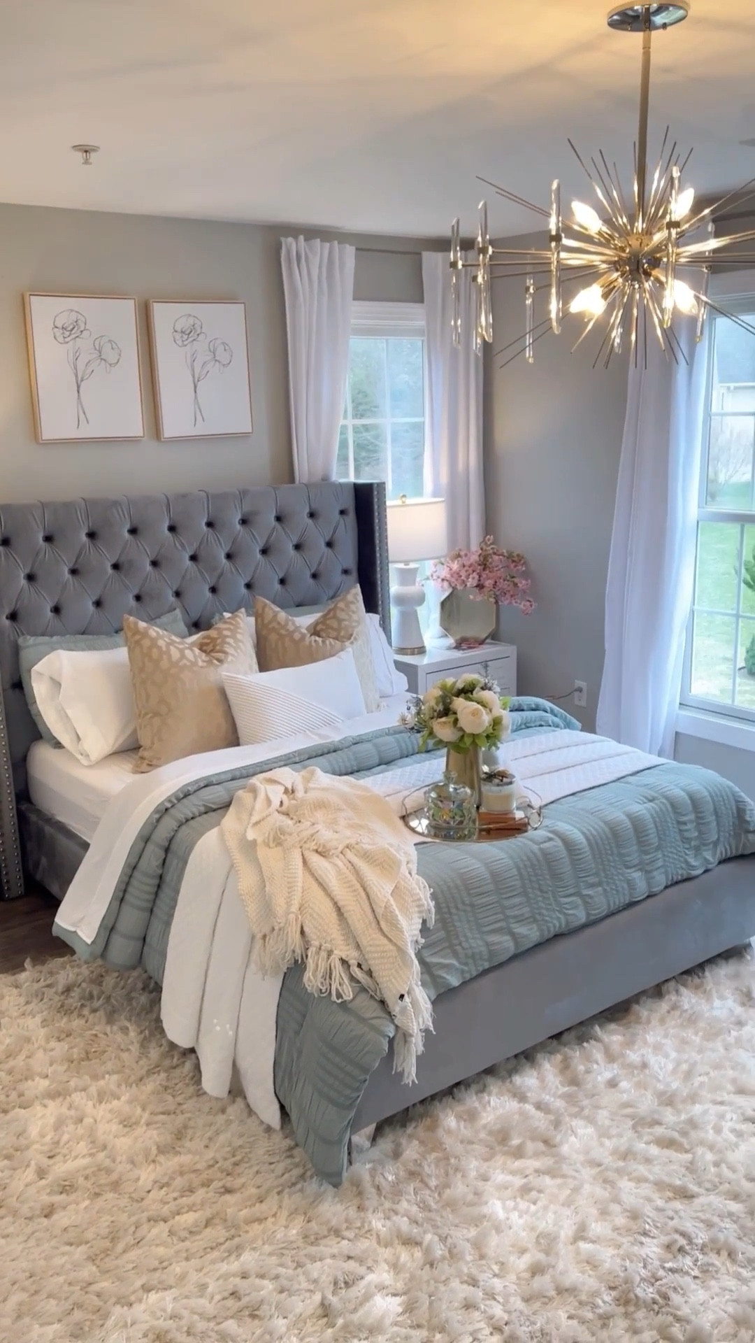 Fresh bedroom styling ideas with pastels. Shop this gorgeous bed on salee

#LTKHome #LTKSaleAlert