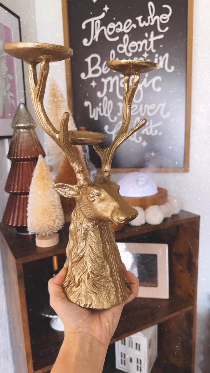 Anthro look for less! Can you believe this beautiful reindeer candle holder is from Walmart! #walmartfinds #walmartdecor #holidaydecor #christmasdecor #anthro #anthropologie #home

#LTKGiftGuide #LTKSeasonal #LTKHolidaySale