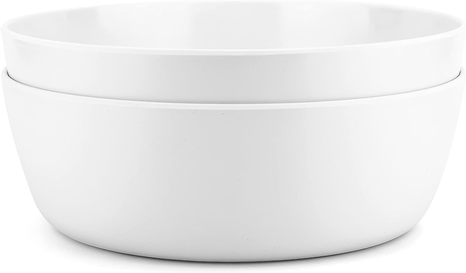 11-inch Melamine Mixing and Serving Bowls, set of 2 White | Amazon (US)