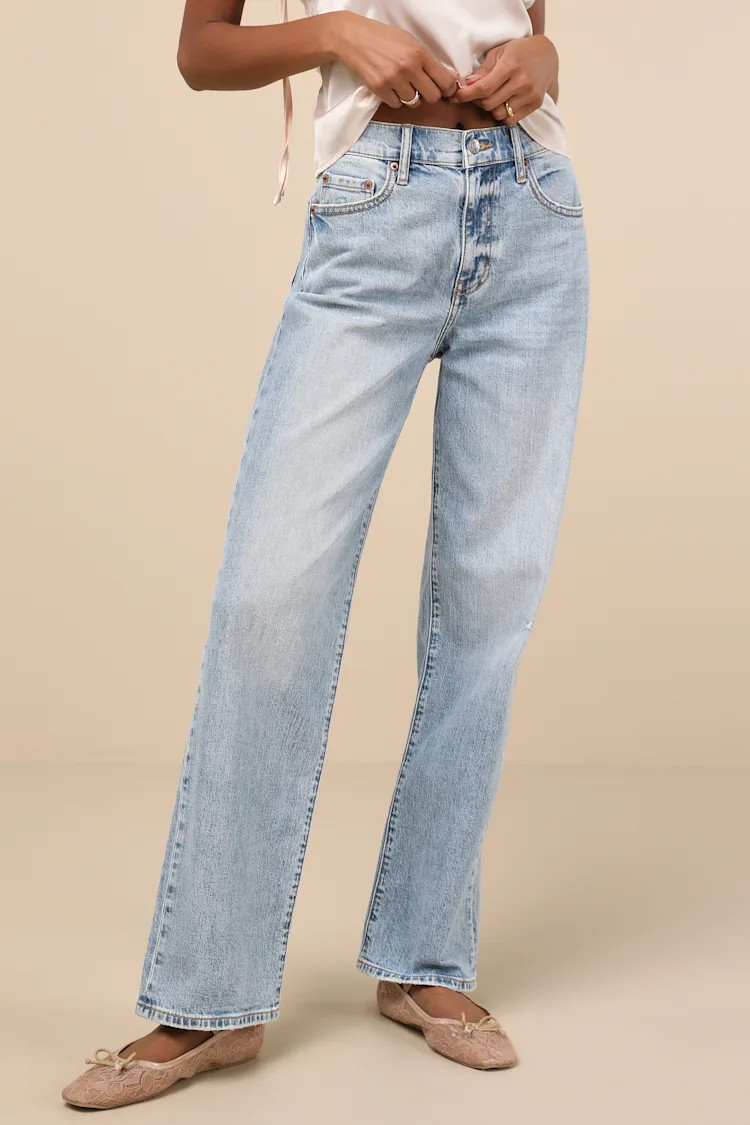 1999 Light Wash Denim Baggy High-Rise Jeans | Lulus