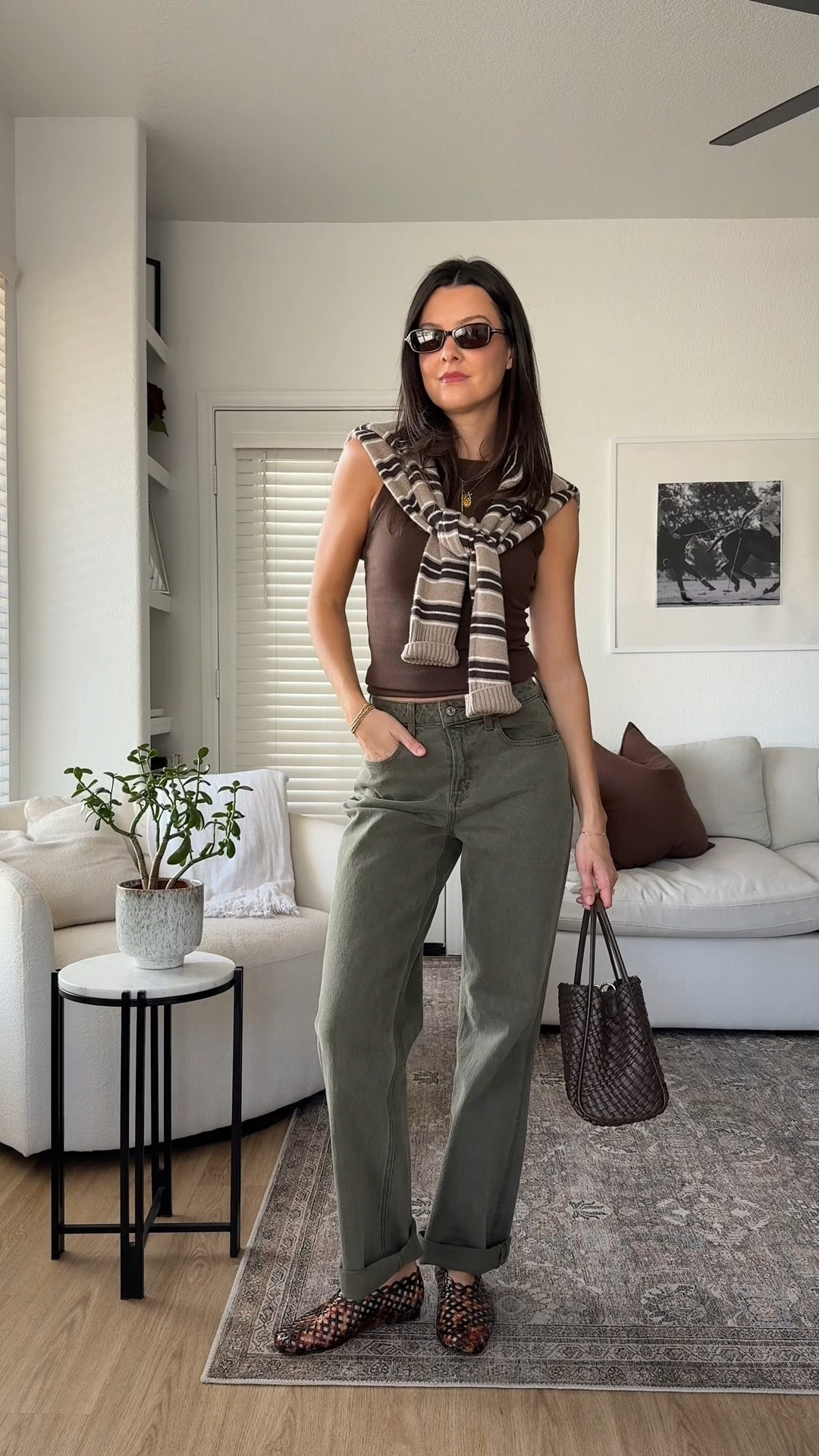 Outfit of the day! I’m 5’7” wearing size 25 in the jeans and small in the sweater! Shoes are true size 8! 

#LTKSeasonal #LTKootd #LTKgrwm