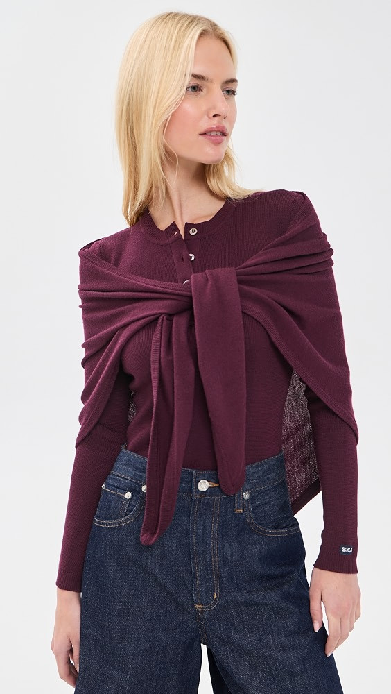 Sea Jane Henley Sweater With Scarf | Shopbop | Shopbop