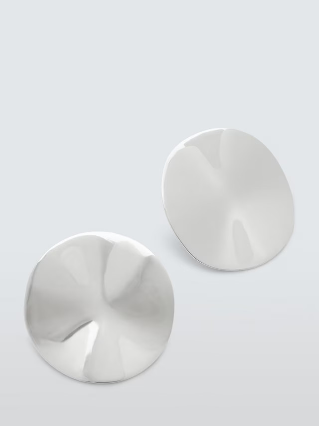 John LewisPolished Statement Disc Earrings | John Lewis (UK)