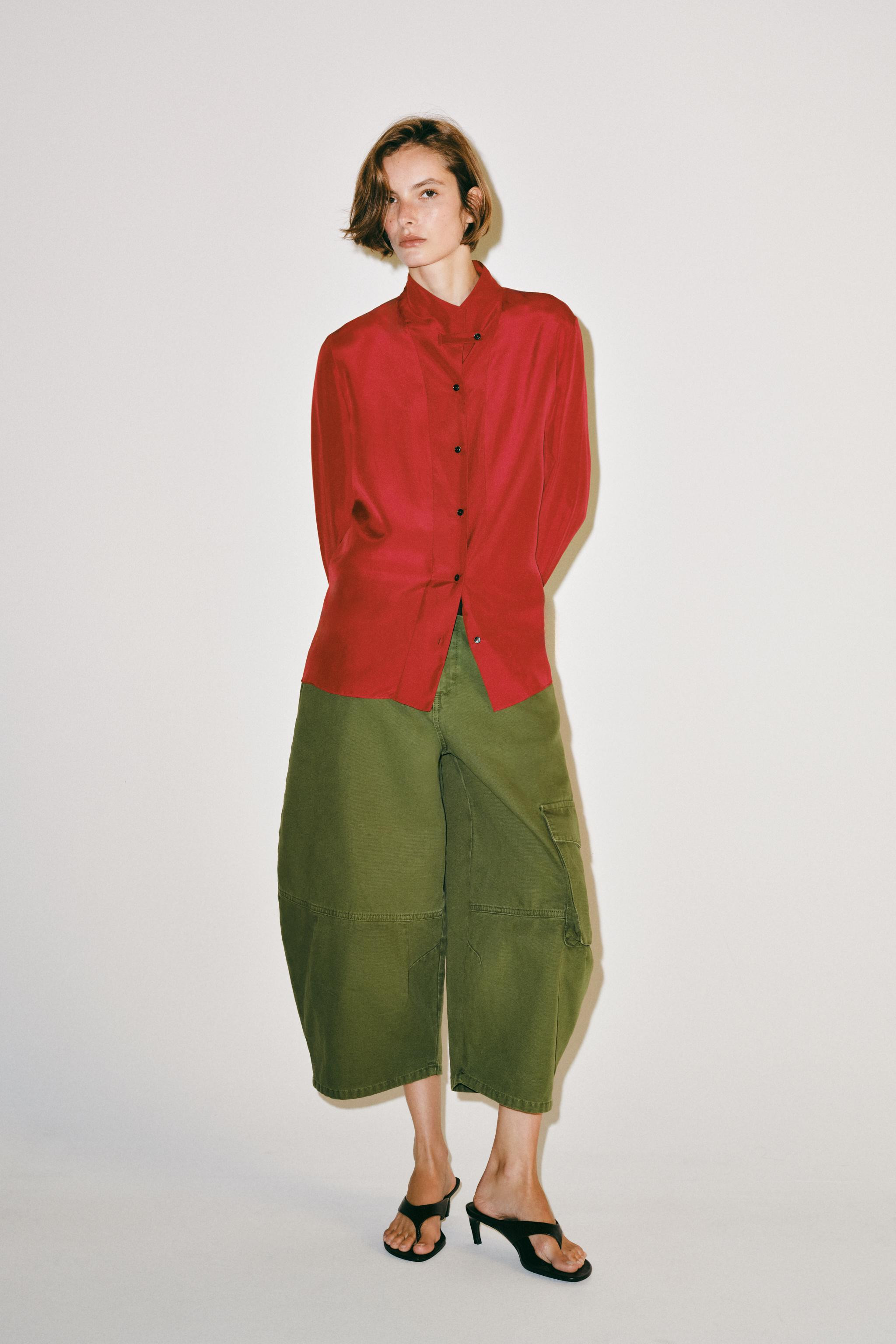 100% SILK ZW COLLECTION SHIRT | Zara US