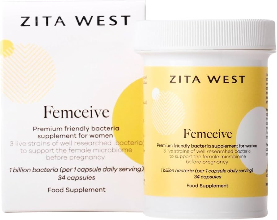 Zita West Femceive Supplement – Premium Friendly Bacteria Supplement for Women During Pre-Conce... | Amazon (UK)