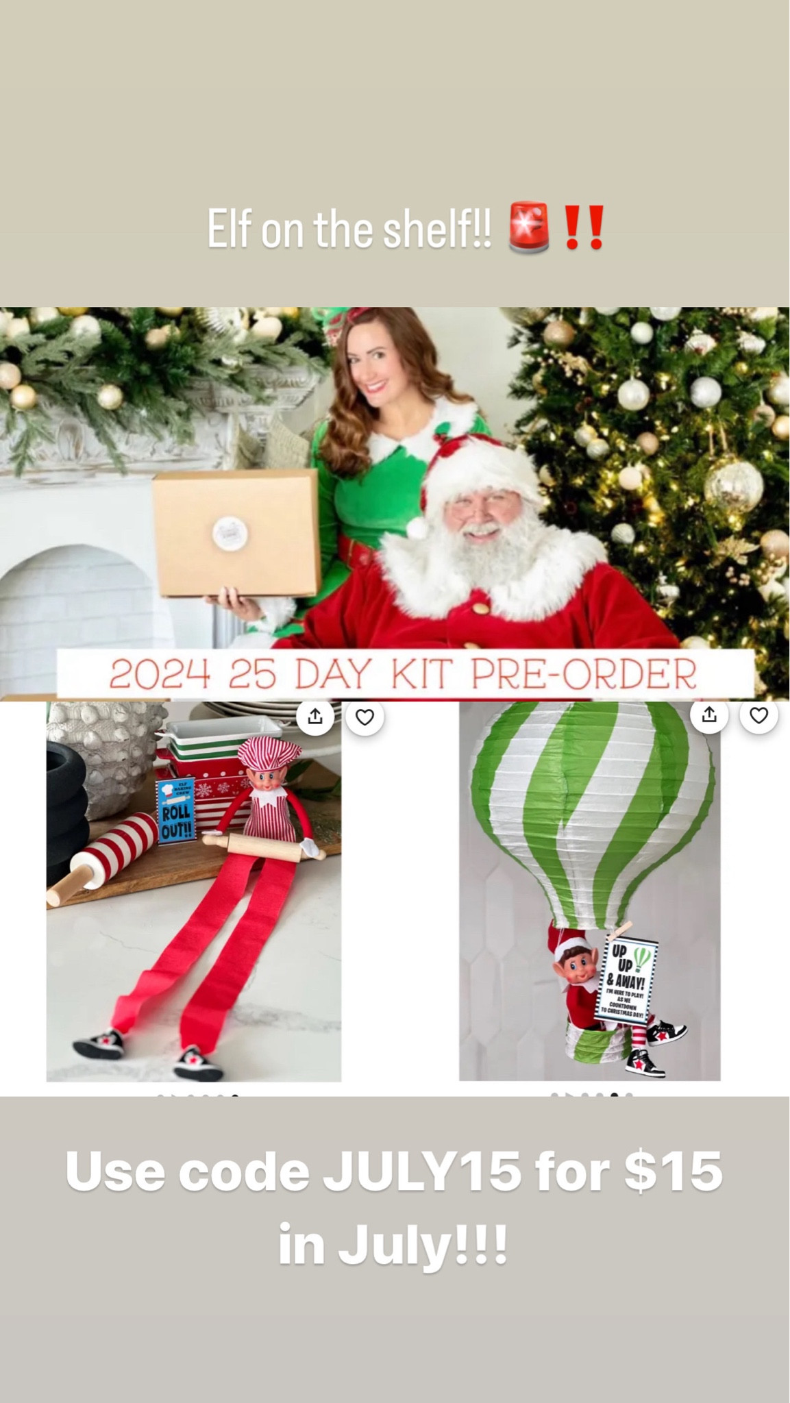 Elf of the shelf kit is a must in our house!!
Use code JULY15 for $15 off in July!!

#LTKKids #LTKFamily #LTKSaleAlert