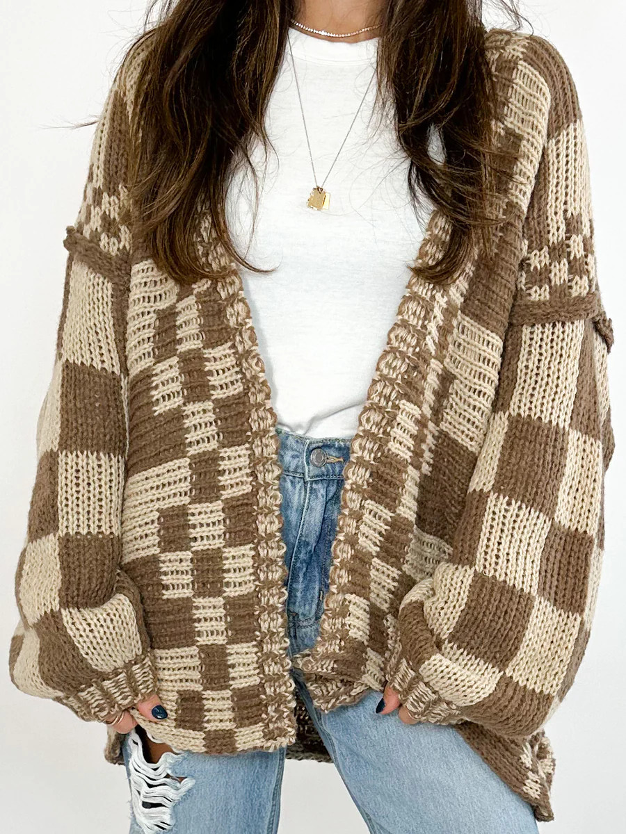 Check It Out Cardigan | Mocha Latte | +Plus Available | Talulah