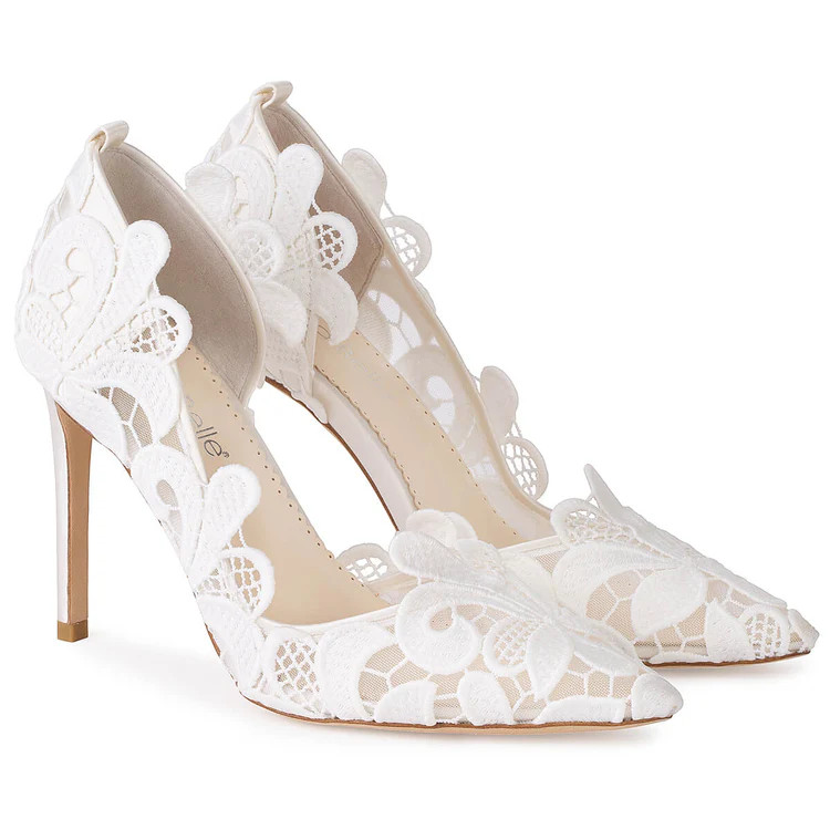 Swan Lake Inspired Ivory lace Heels | Bella Belle Shoes