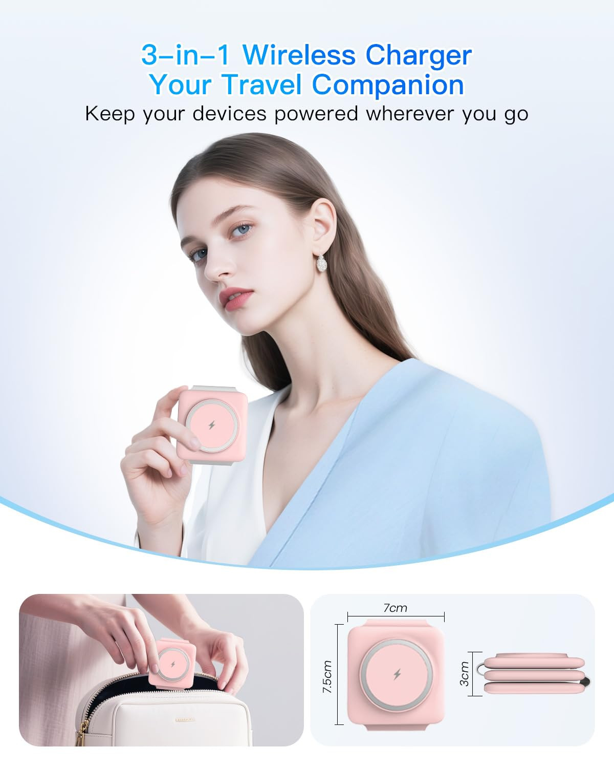 Charging Station for Apple Multiple Devices: 3 in 1 Foldable Magnetic Wireless Charger Stand - Tr... | Amazon (US)