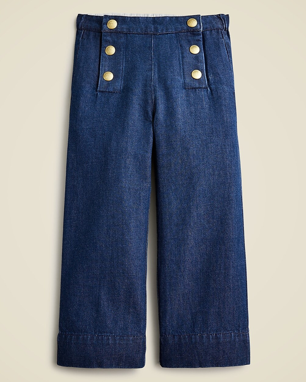 Girls' sailor denim trouser | J. Crew US