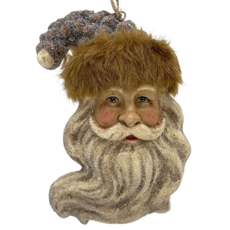 Holiday Time Set of 6 Santa Head with Fur Trim Hat. Christmas in MTN Theme. Brown Color. | Walmart (US)